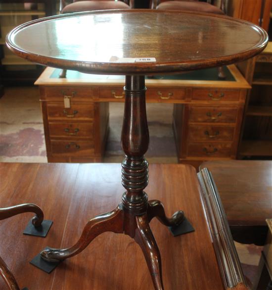 George III mahogany dish top wine table